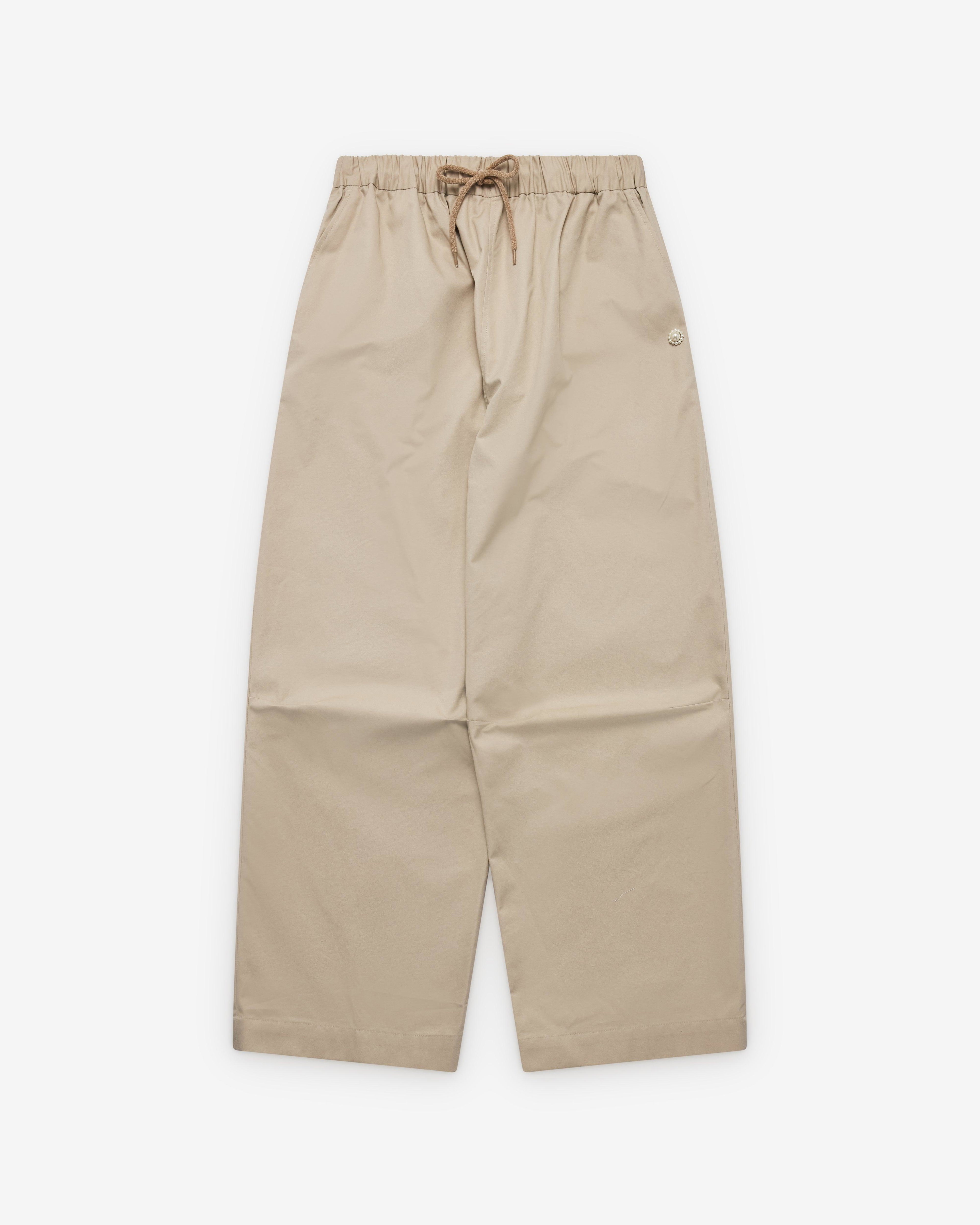Simone Rocha - Men's Elasticated Knee Pleat Trouser - (Stone) by SIMONE ROCHA