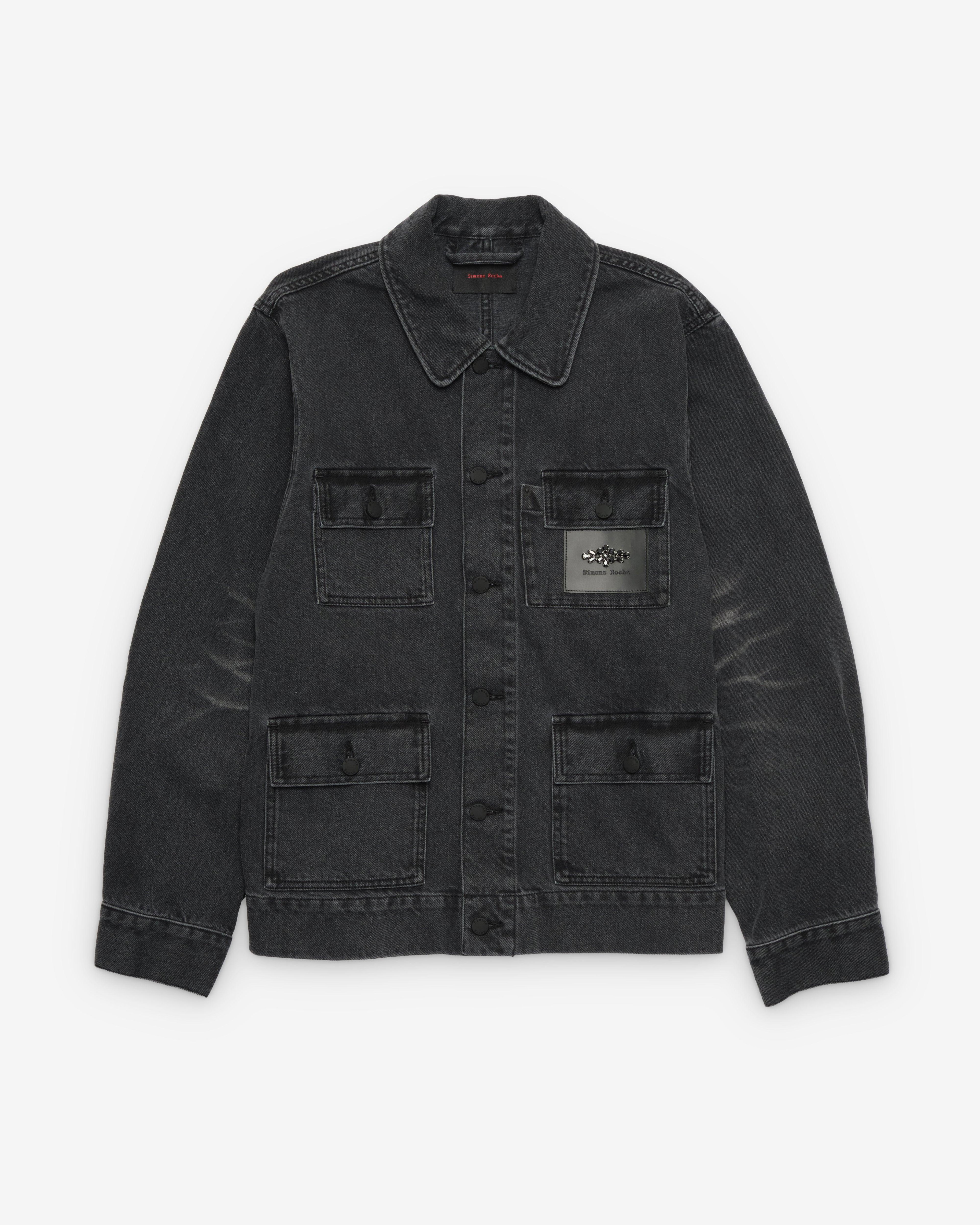Simone Rocha - Men's Multi Pocket Workwear Jacket - (Charcoal) by SIMONE ROCHA