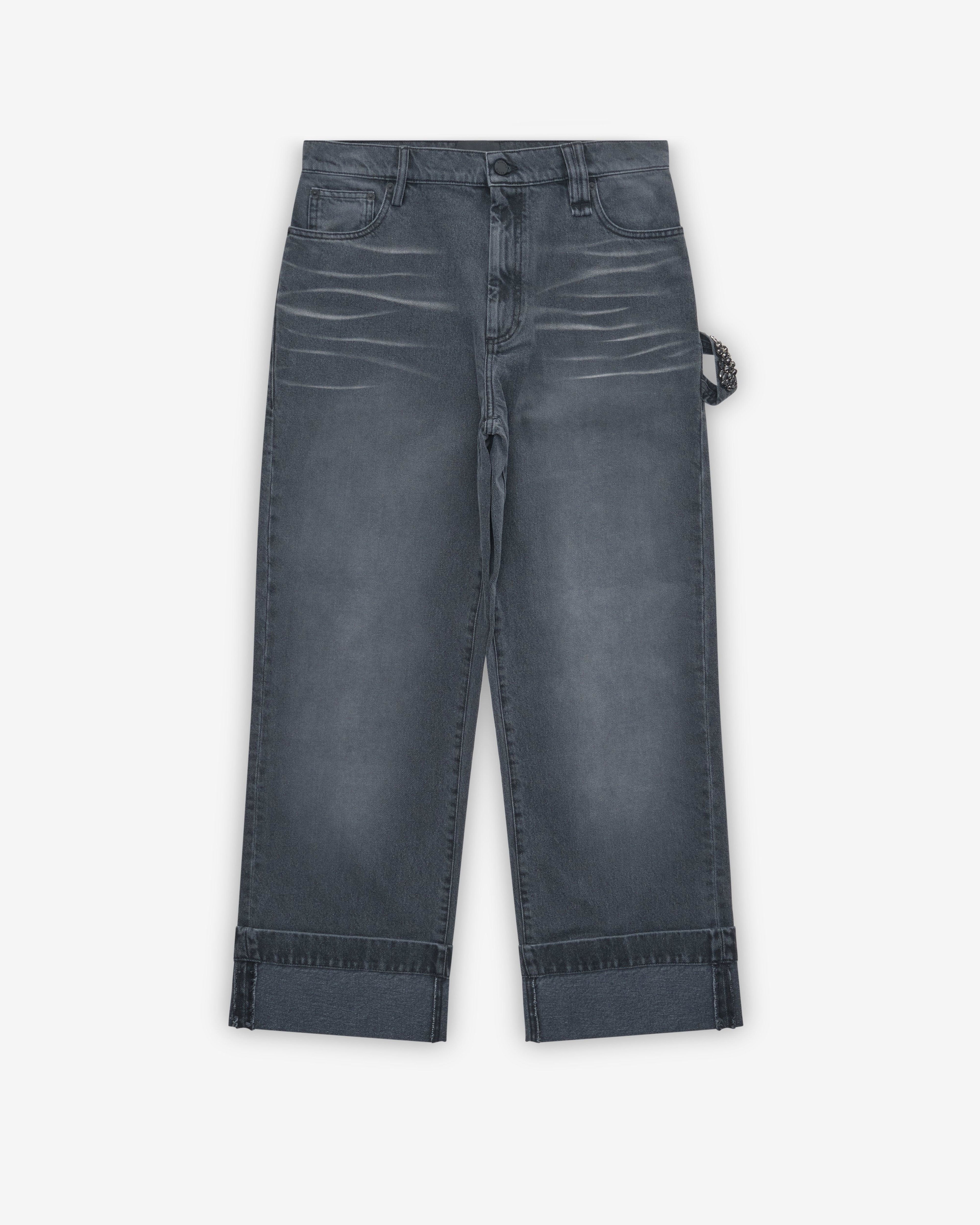 Simone Rocha - Men's Straight Leg Jeans - (Charcoal) by SIMONE ROCHA