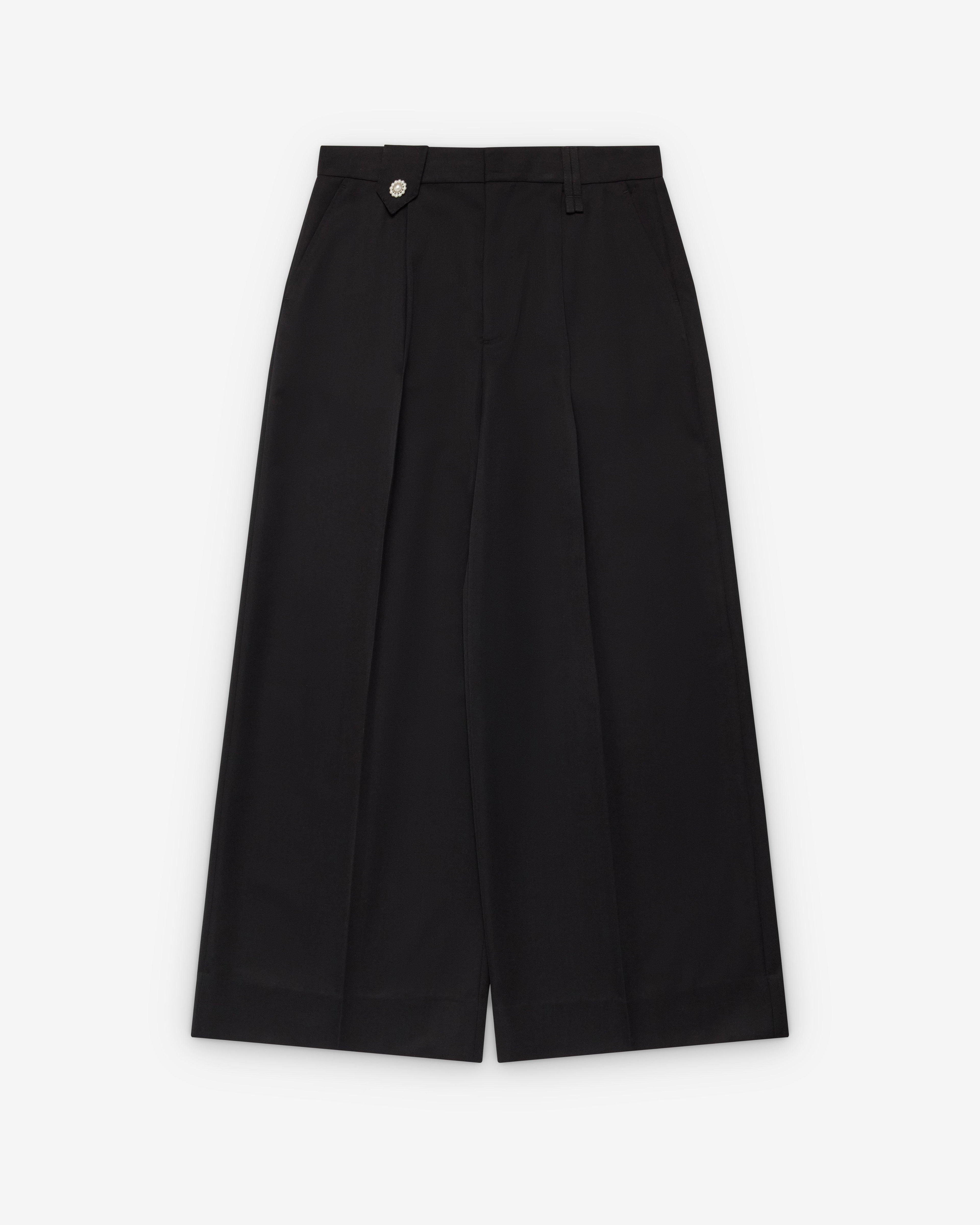Simone Rocha - Men's Wide Leg Belt Loop Tab Trouser - (Black) by SIMONE ROCHA