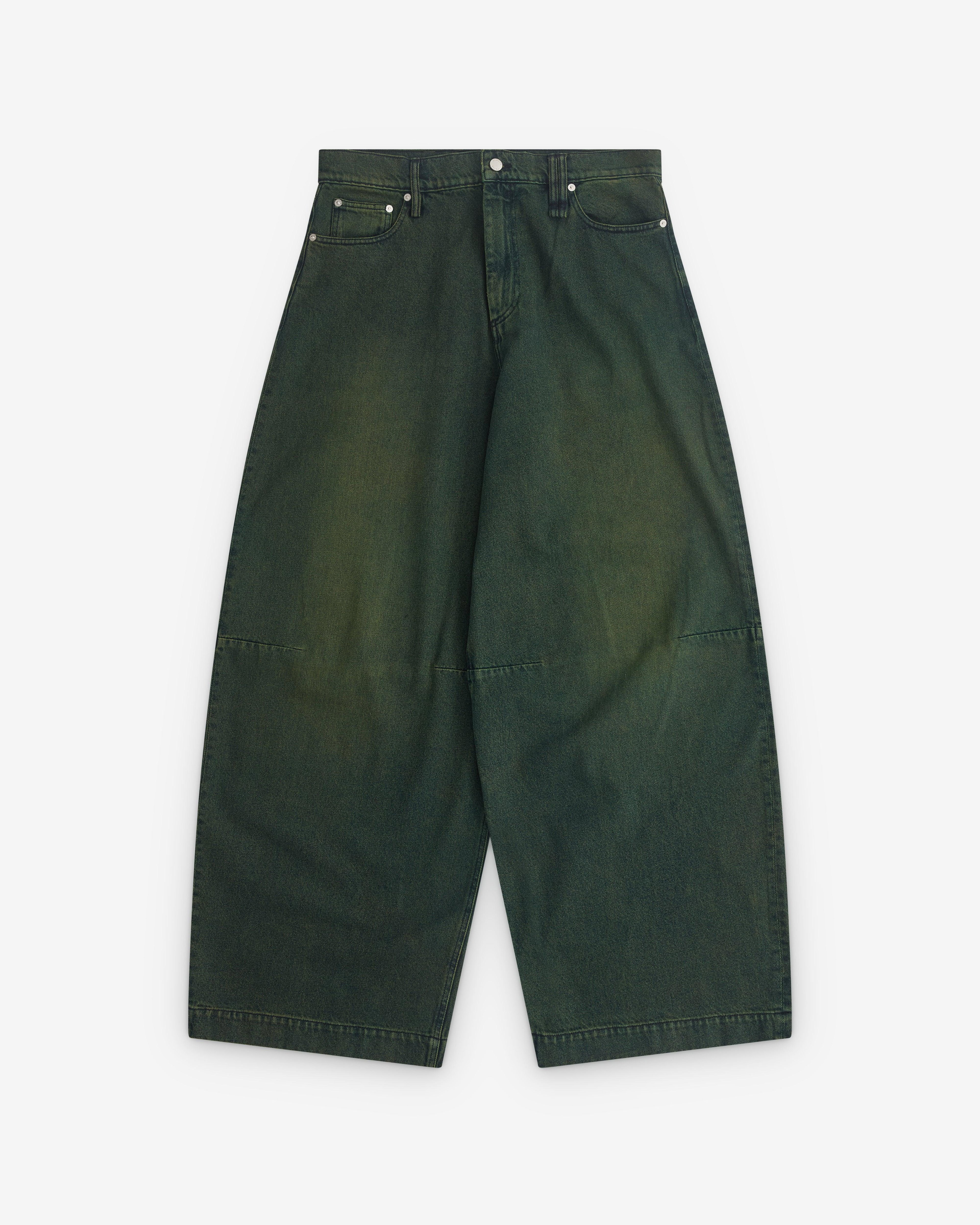 Simone Rocha - Men’s Wide Leg Puddle Jeans - (Green) by SIMONE ROCHA