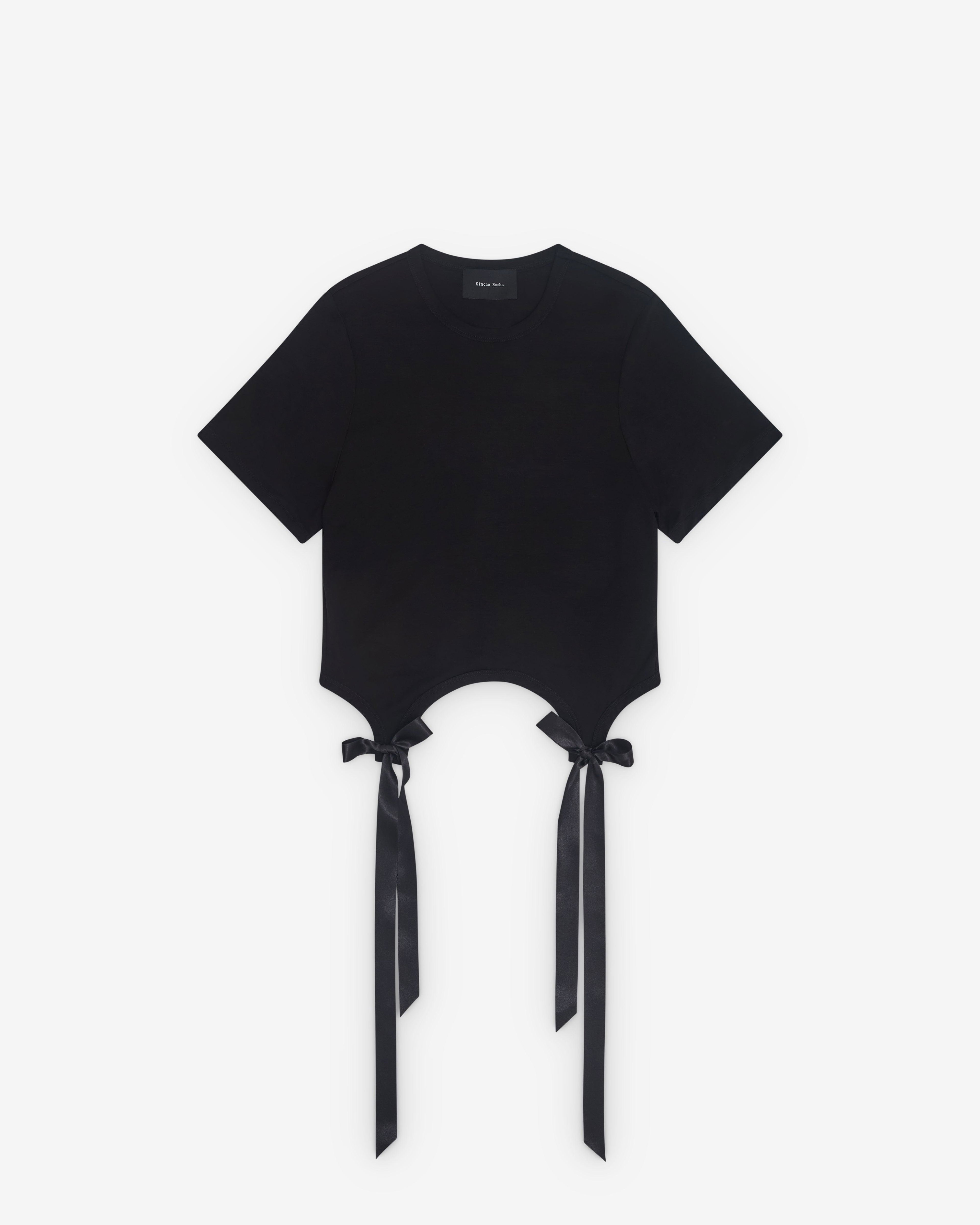 Simone Rocha - Women’s Easy Short Sleeve T-Shirt - (Black) by SIMONE ROCHA