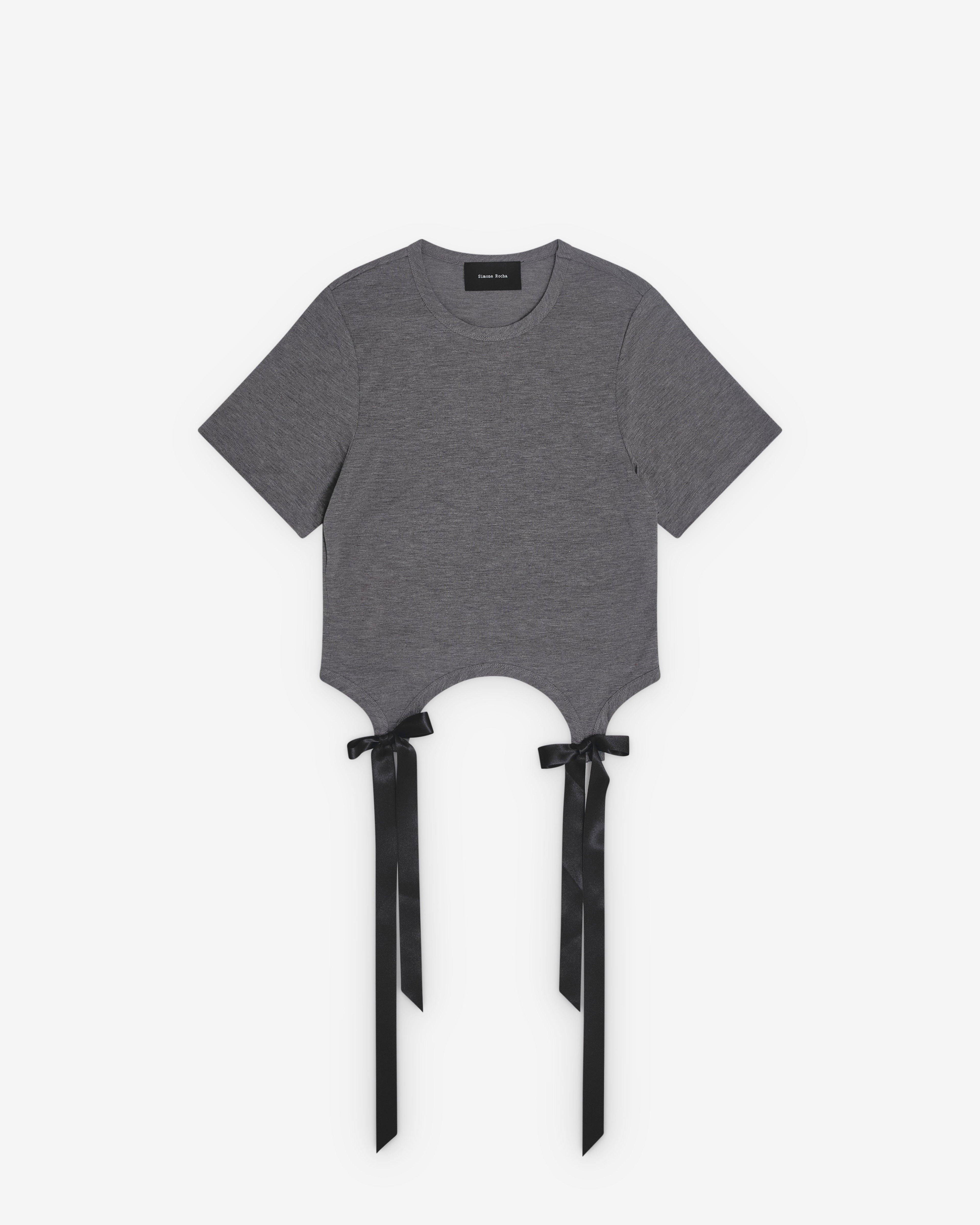 Simone Rocha - Women’s Easy Short Sleeve T-Shirt - (Grey Marl) by SIMONE ROCHA