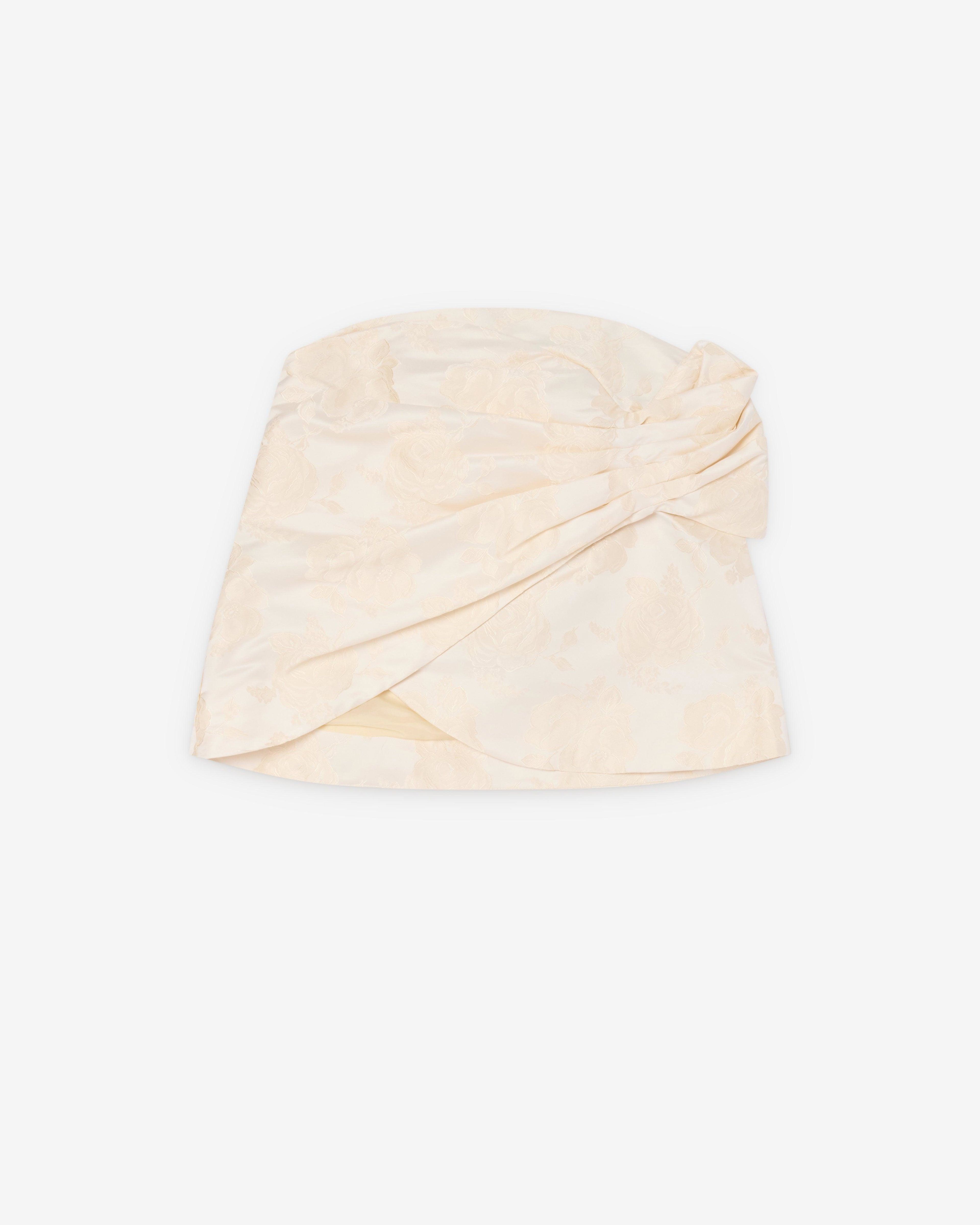 Simone Rocha - Women's Gathered Flower Sash Top - (Cream) by SIMONE ROCHA