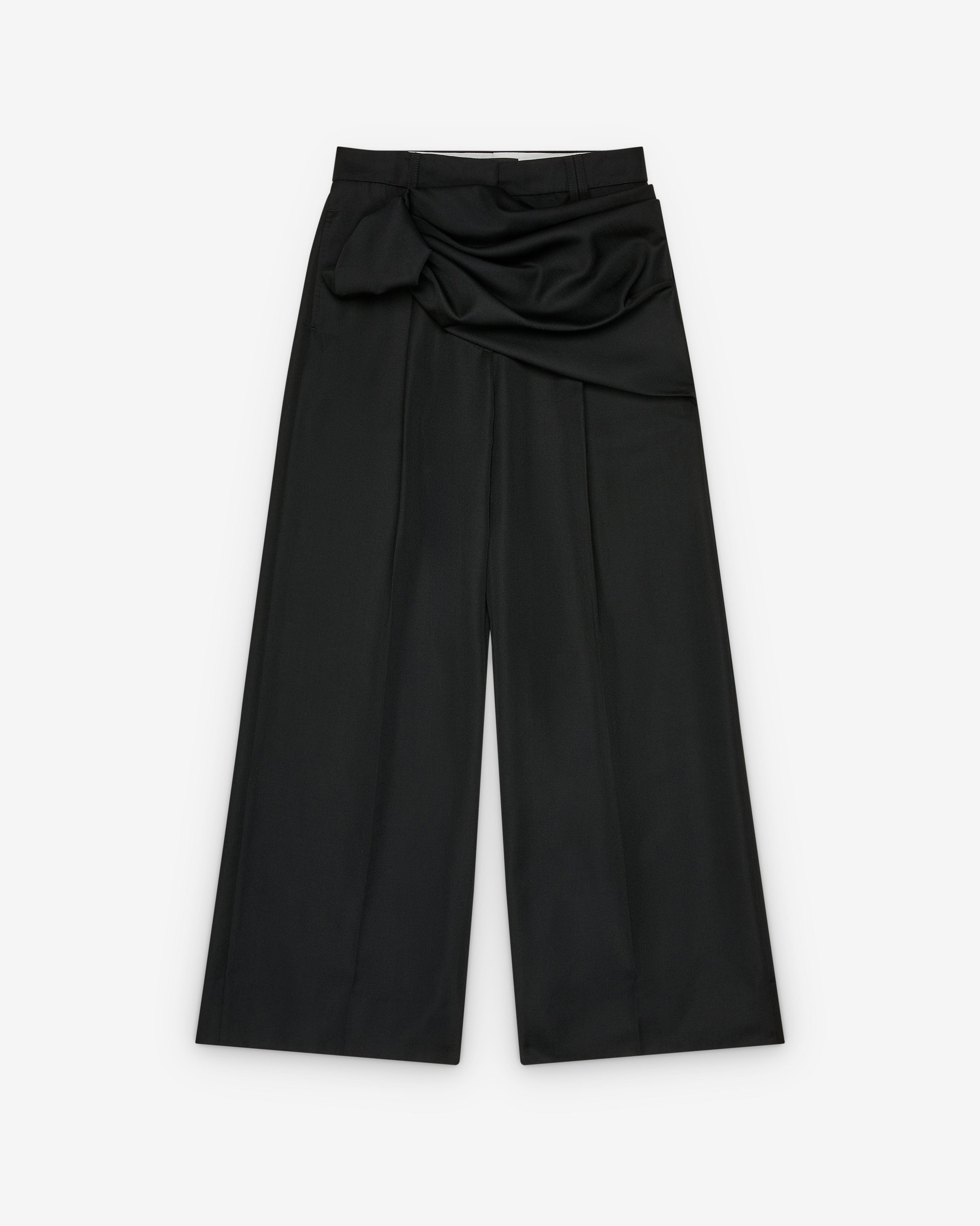 Simone Rocha - Women's Gathered Flower Sash Trousers - (Black) by SIMONE ROCHA