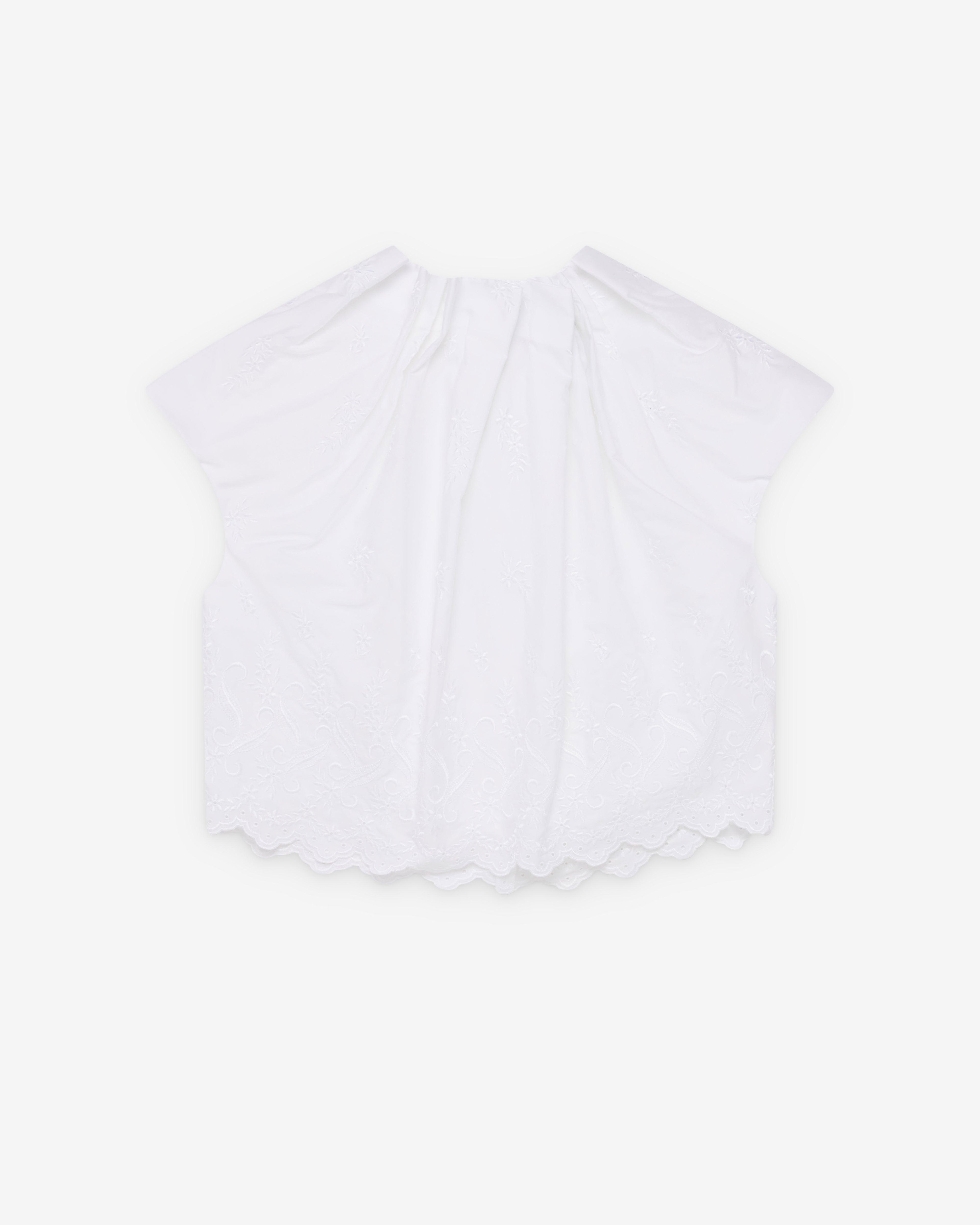 Simone Rocha - Women's Gathered Tulip Top - (White) by SIMONE ROCHA