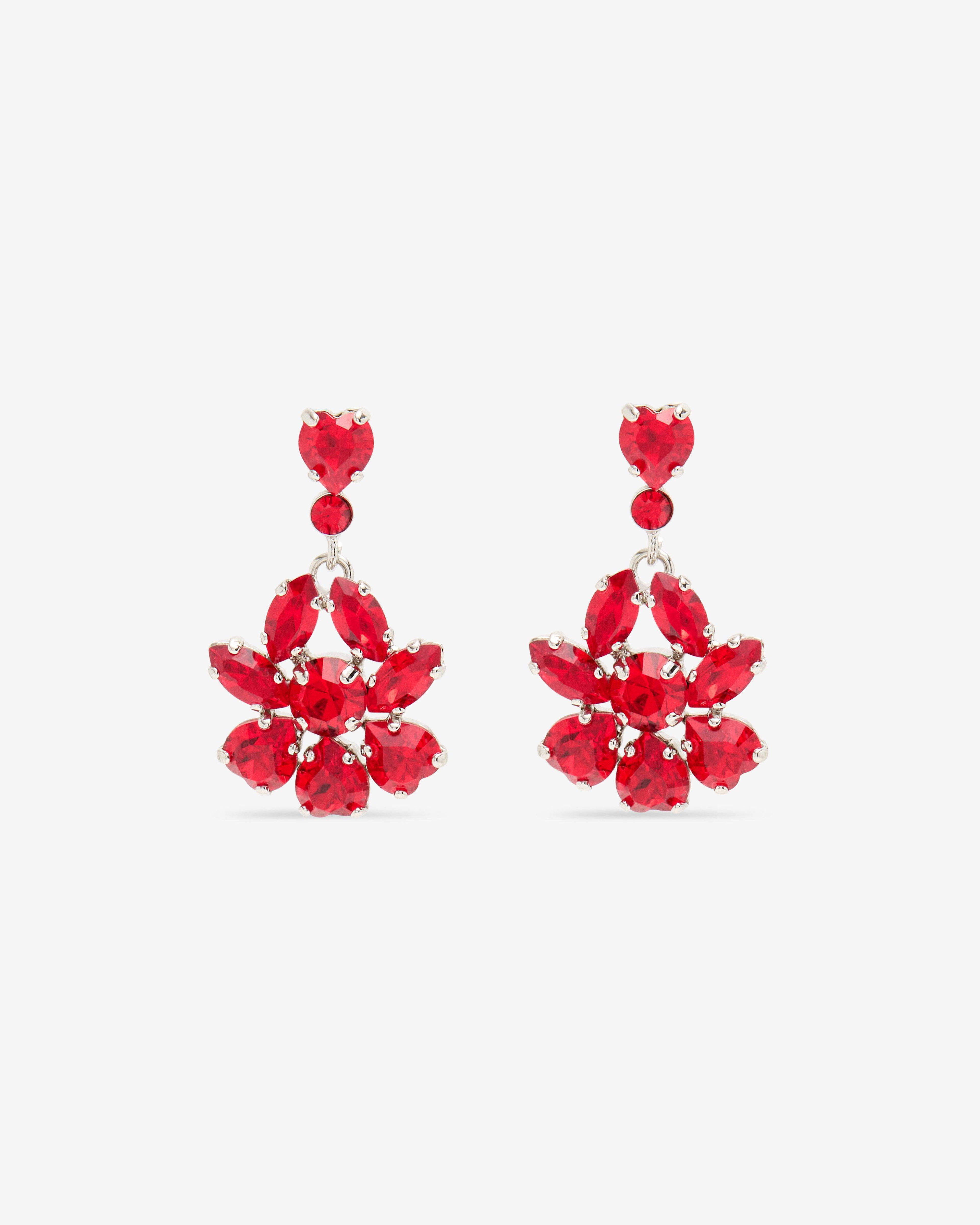 Simone Rocha - Women's Heartbloom Drop Earrings - (Red) by SIMONE ROCHA