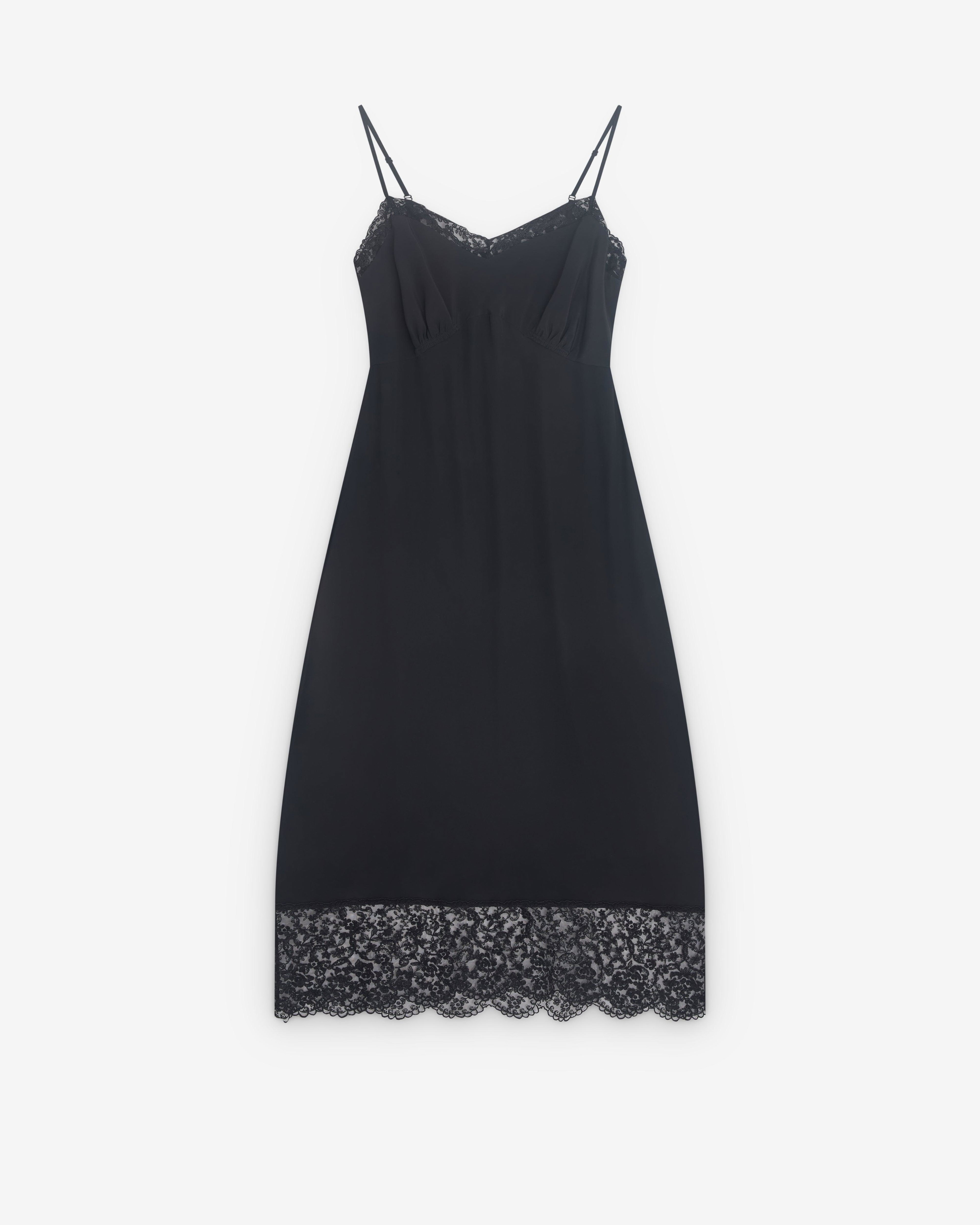 Simone Rocha - Women’s Lace Trim Slip - (Black) by SIMONE ROCHA