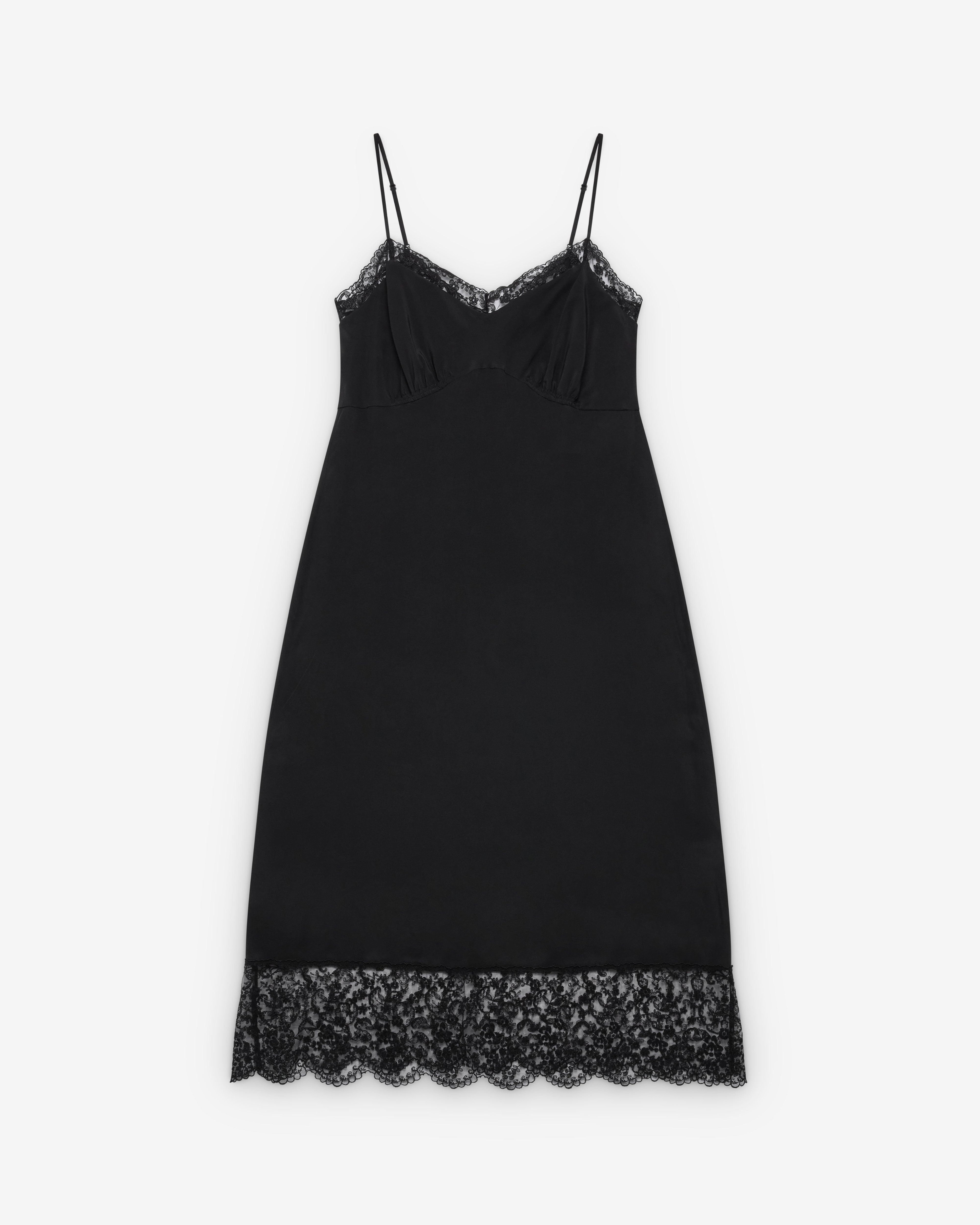 Simone Rocha - Women's Lace Trim Slip Dress - (Black) by SIMONE ROCHA