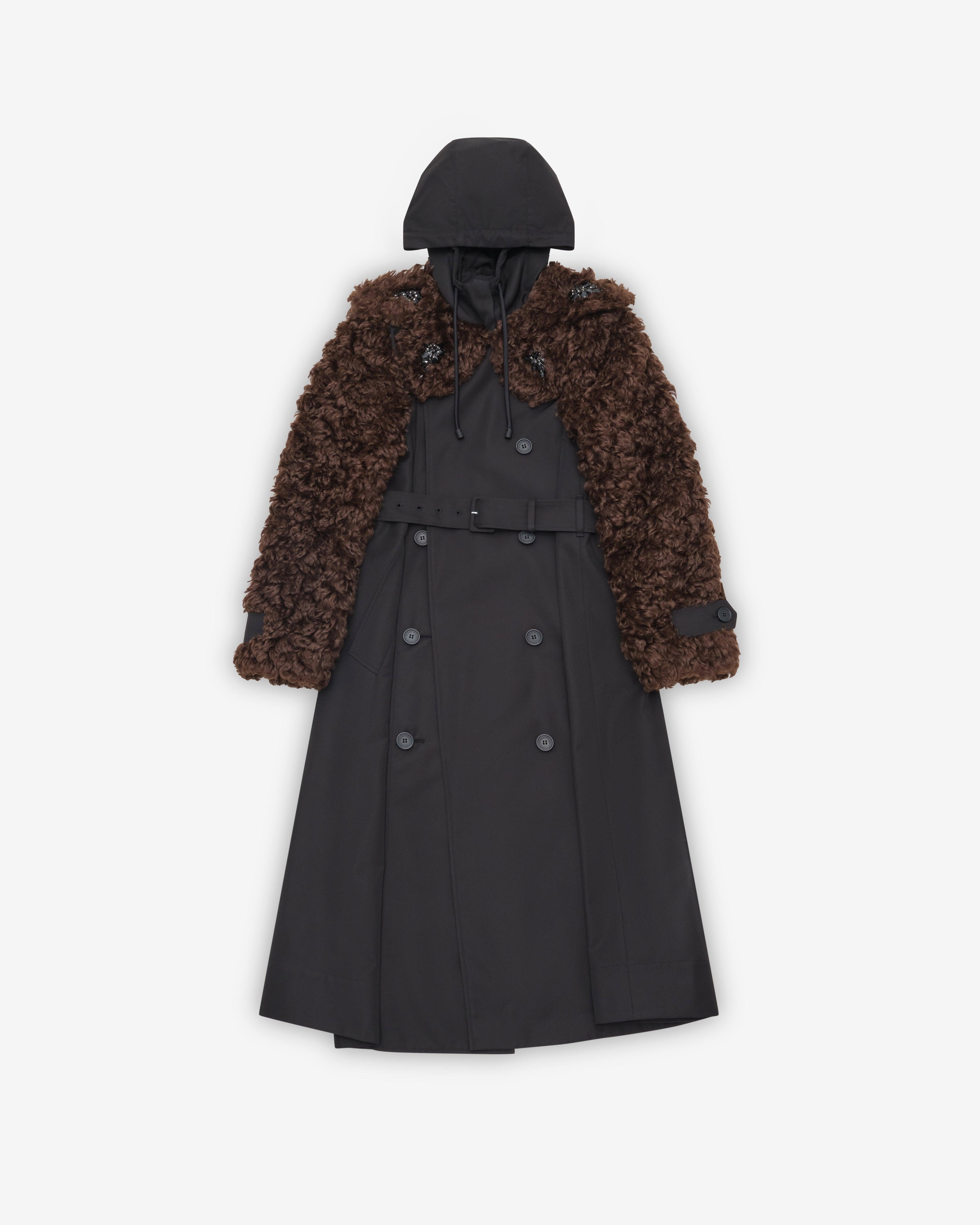 Simone Rocha - Women's Petal Collar Trench Coat - (Black) by SIMONE ROCHA