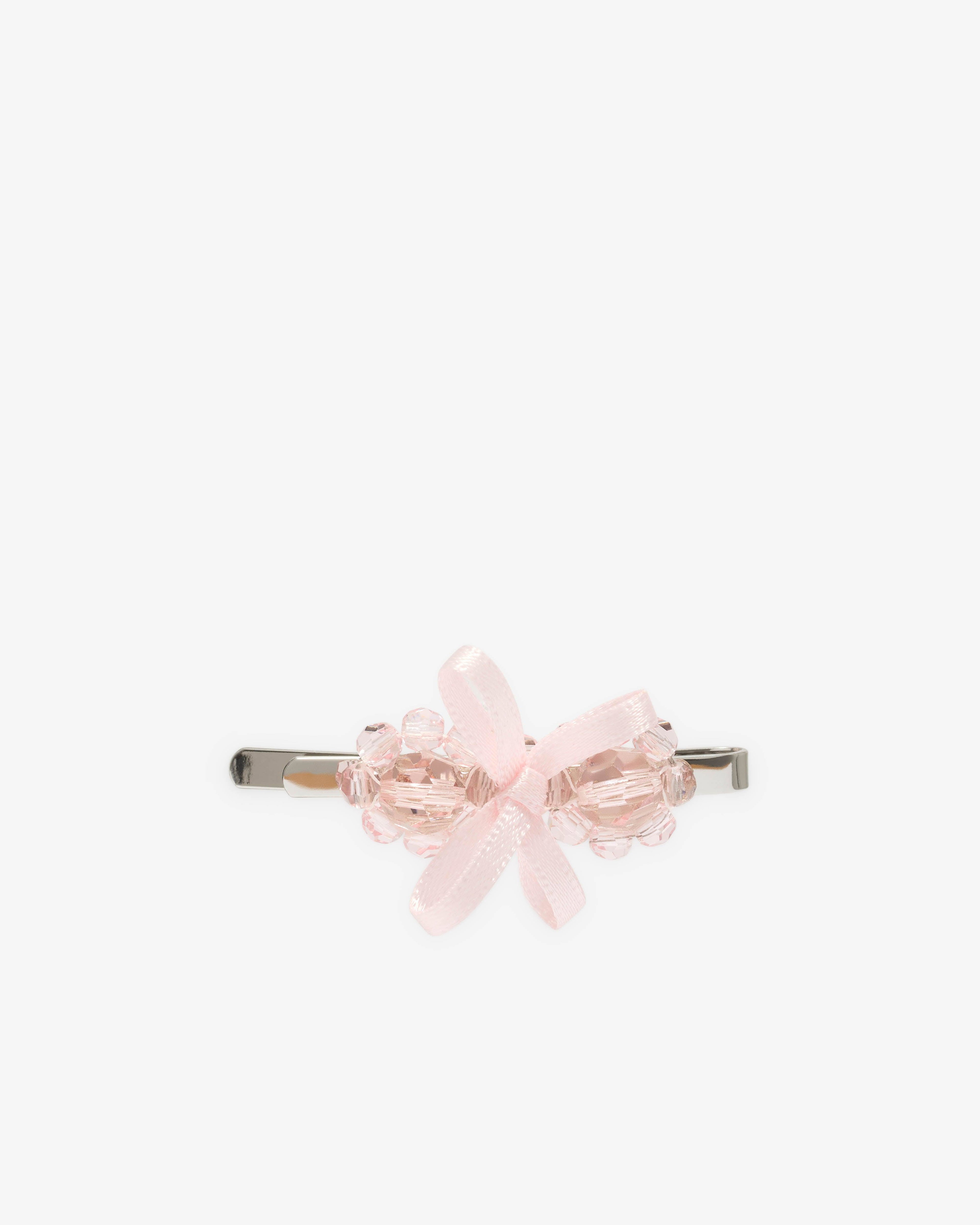 Simone Rocha - Women’s Petite Bow Detail Flower Hair Pin - (Pale Pink) by SIMONE ROCHA