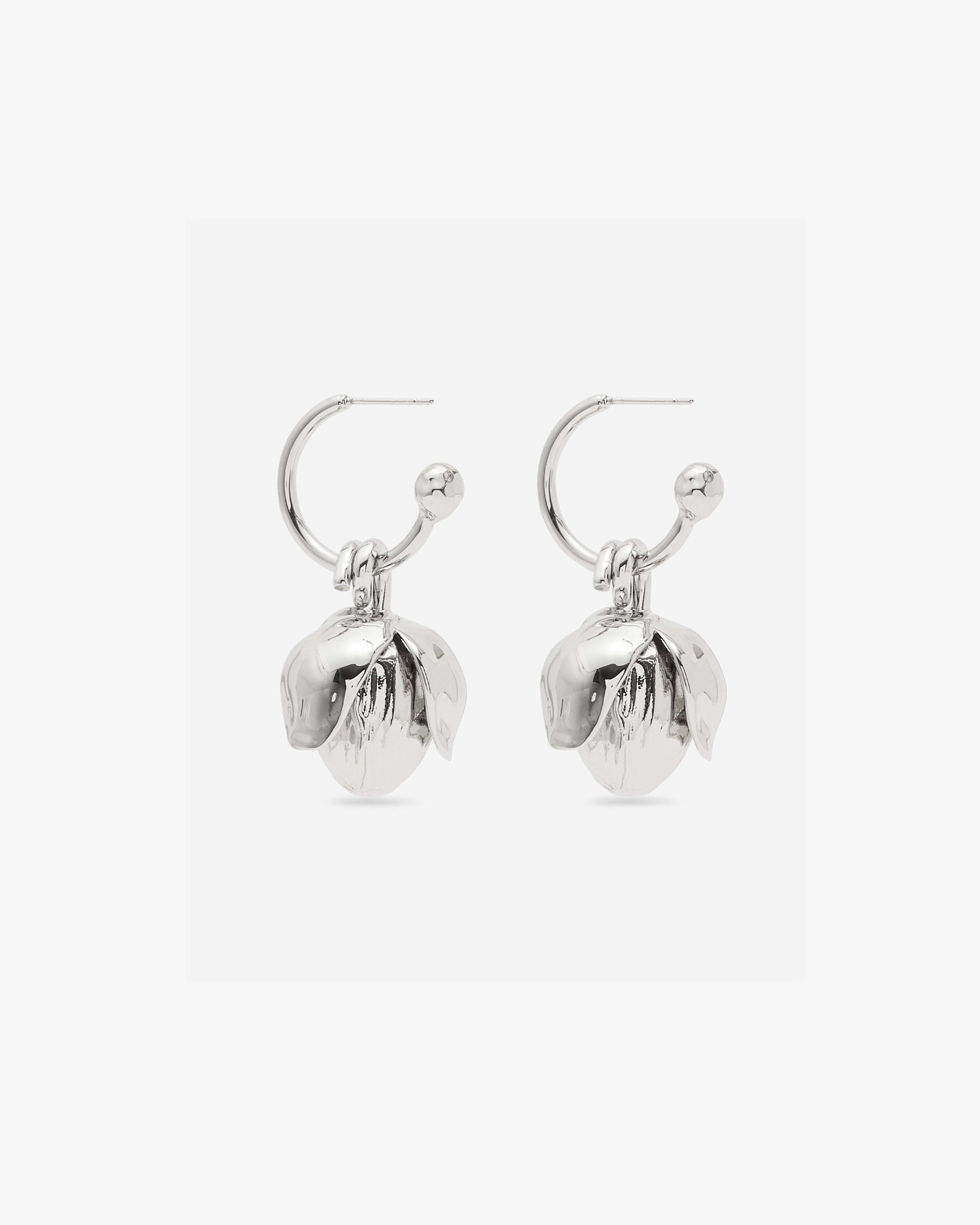 Simone Rocha - Women's Poppy Bud Hoop Earrings - (Silver) by SIMONE ROCHA