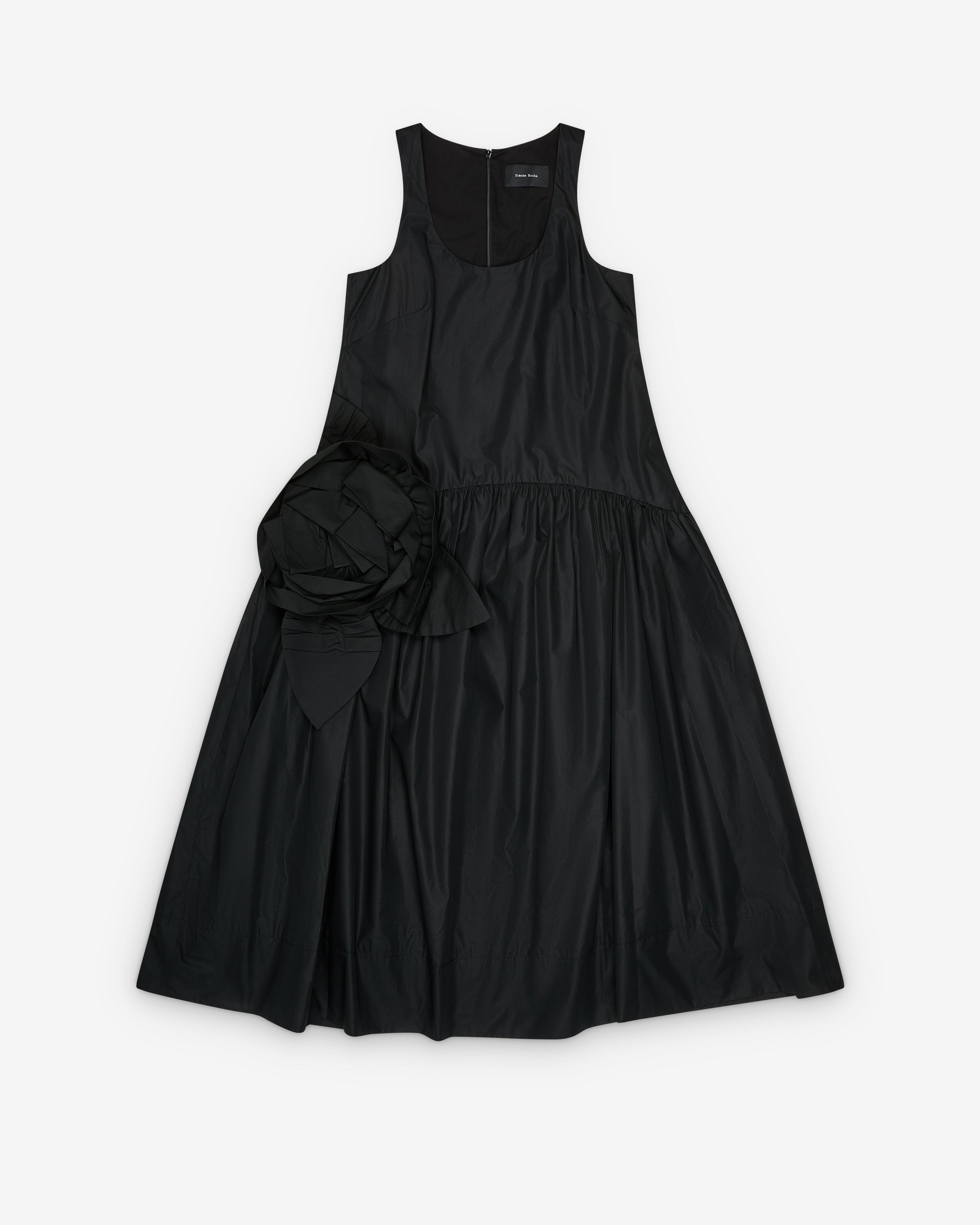 Simone Rocha - Women's Pressed Rosette Tapered Dress - (Black) by SIMONE ROCHA