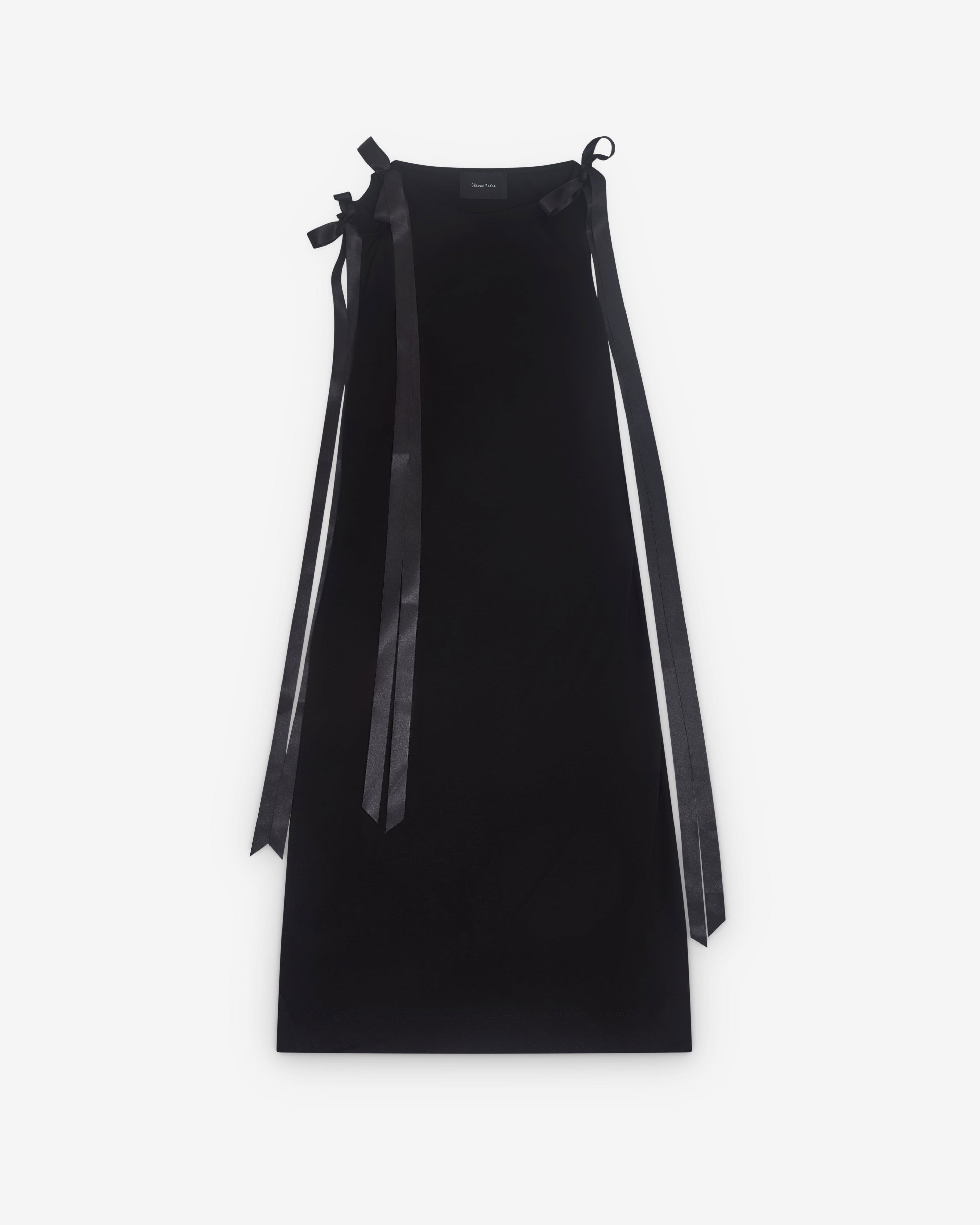 Simone Rocha - Women’s Ribbon Strap Dress - (Black) by SIMONE ROCHA