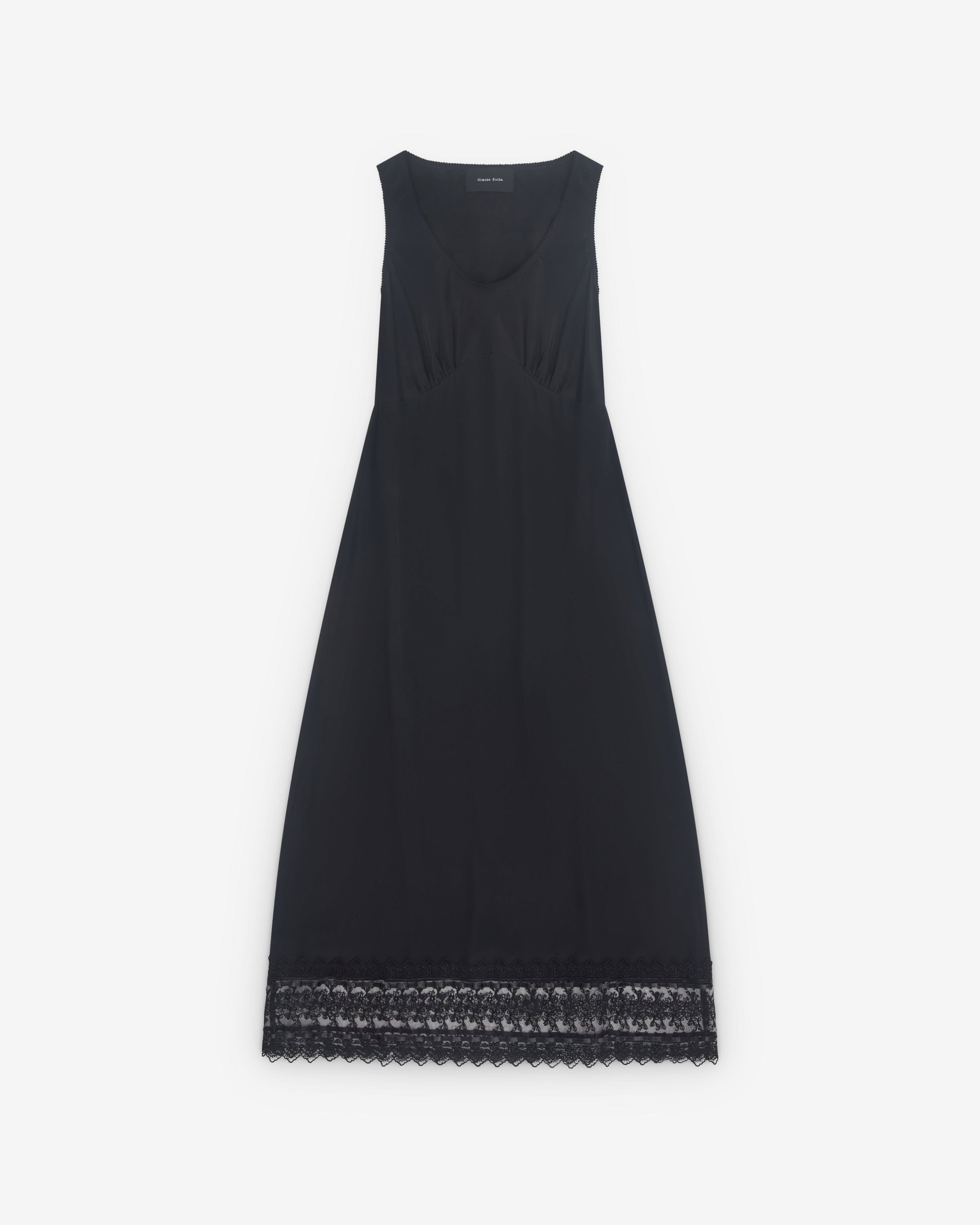 Simone Rocha - Women’s Scoop Neck Slip Dress - (Black) by SIMONE ROCHA
