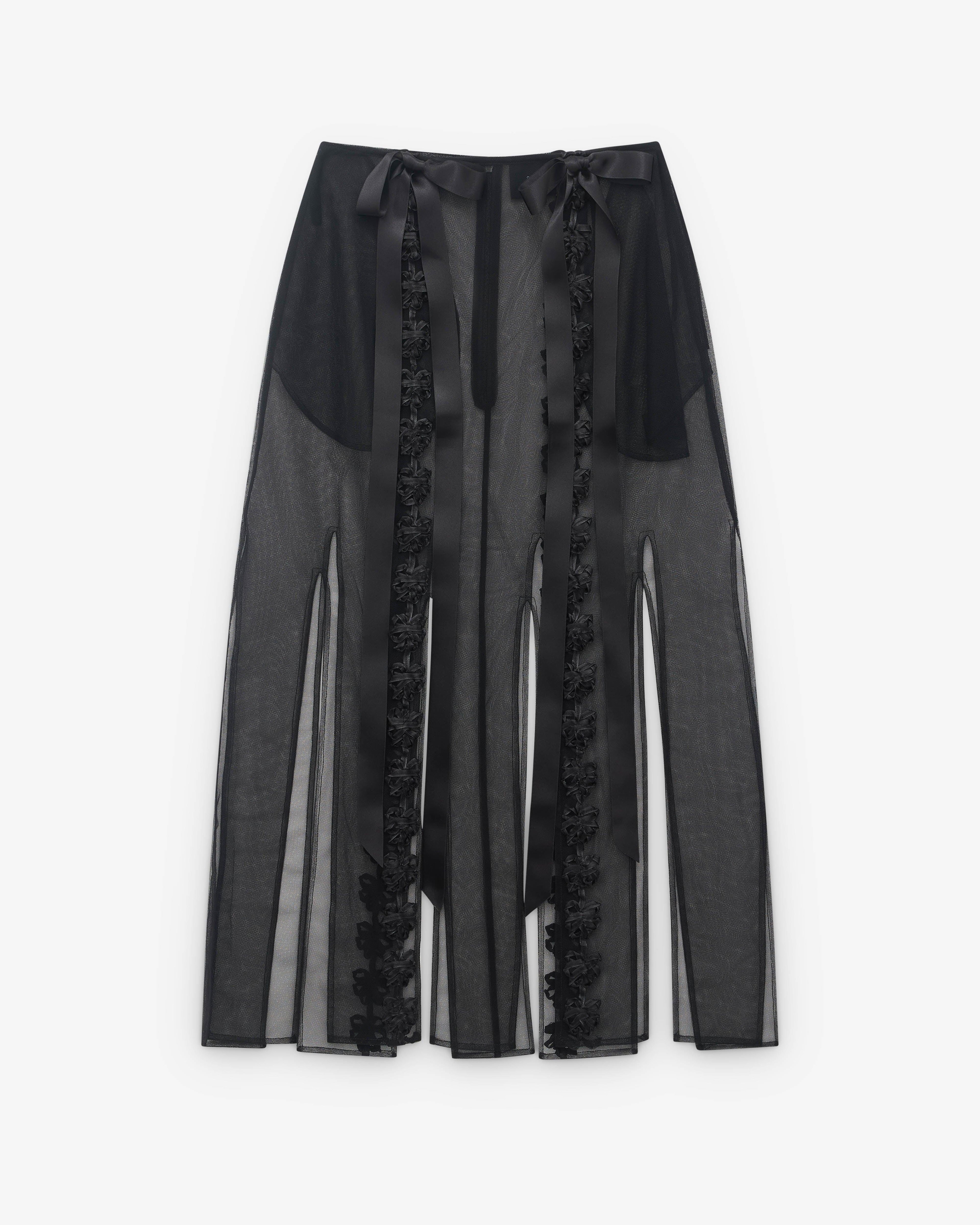 Simone Rocha - Women’s Sheer Daisy Chain Skirt - (Black) by SIMONE ROCHA