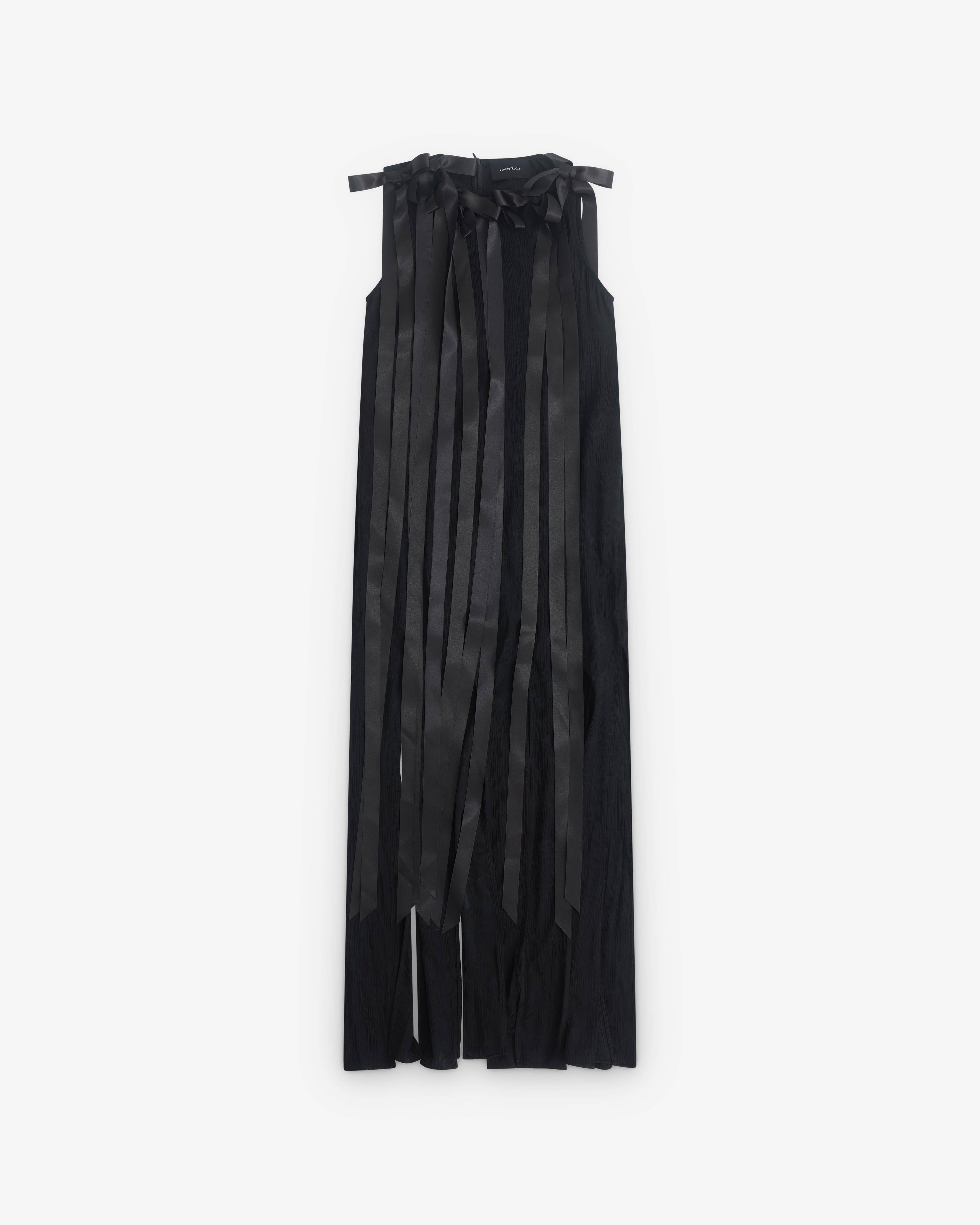 Simone Rocha - Women’s Unbounded Ribbon Dress - (Black) by SIMONE ROCHA