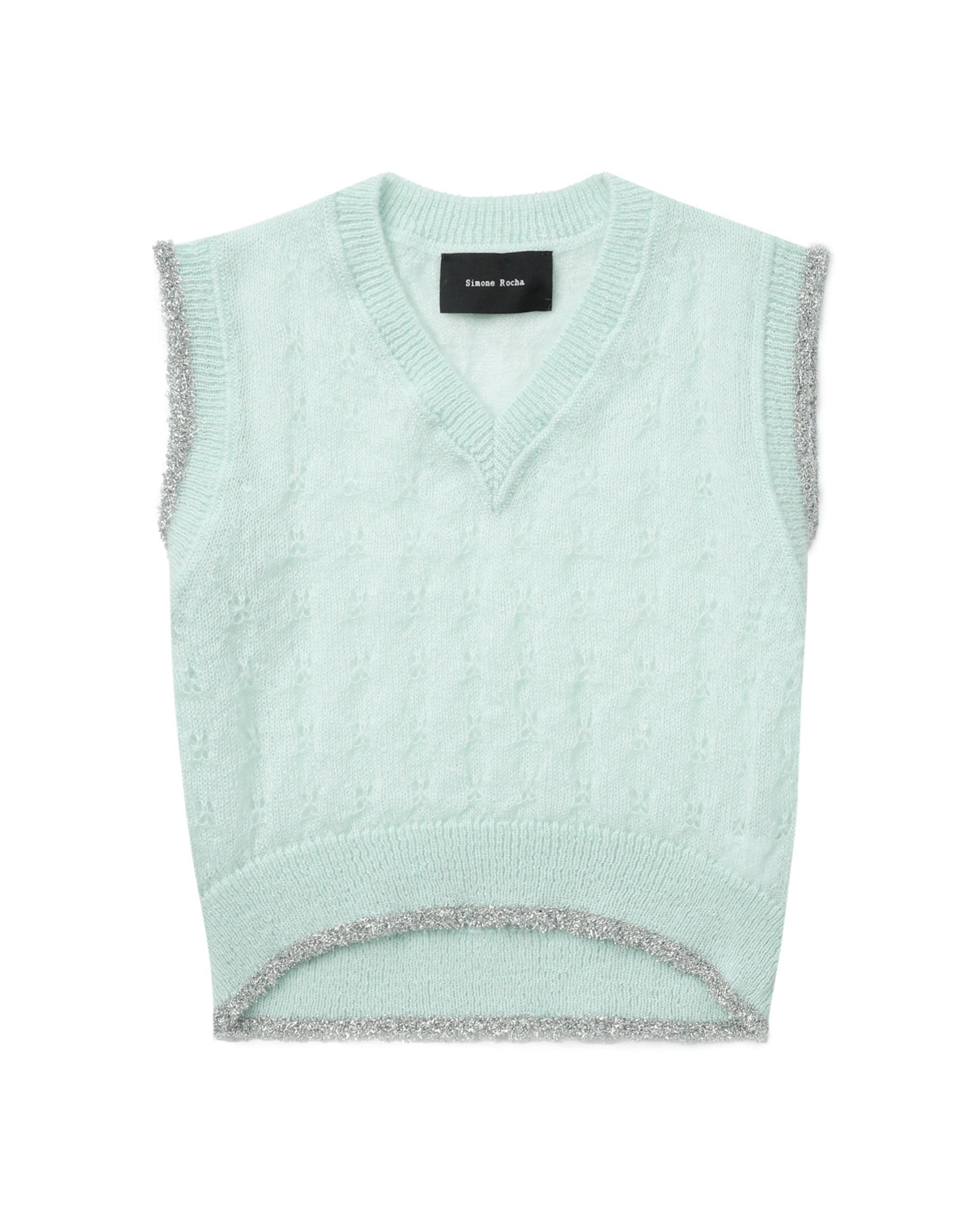 Tinsel knit vest by SIMONE ROCHA