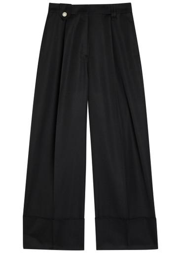 Turn-up wide-leg gabardine trousers by SIMONE ROCHA