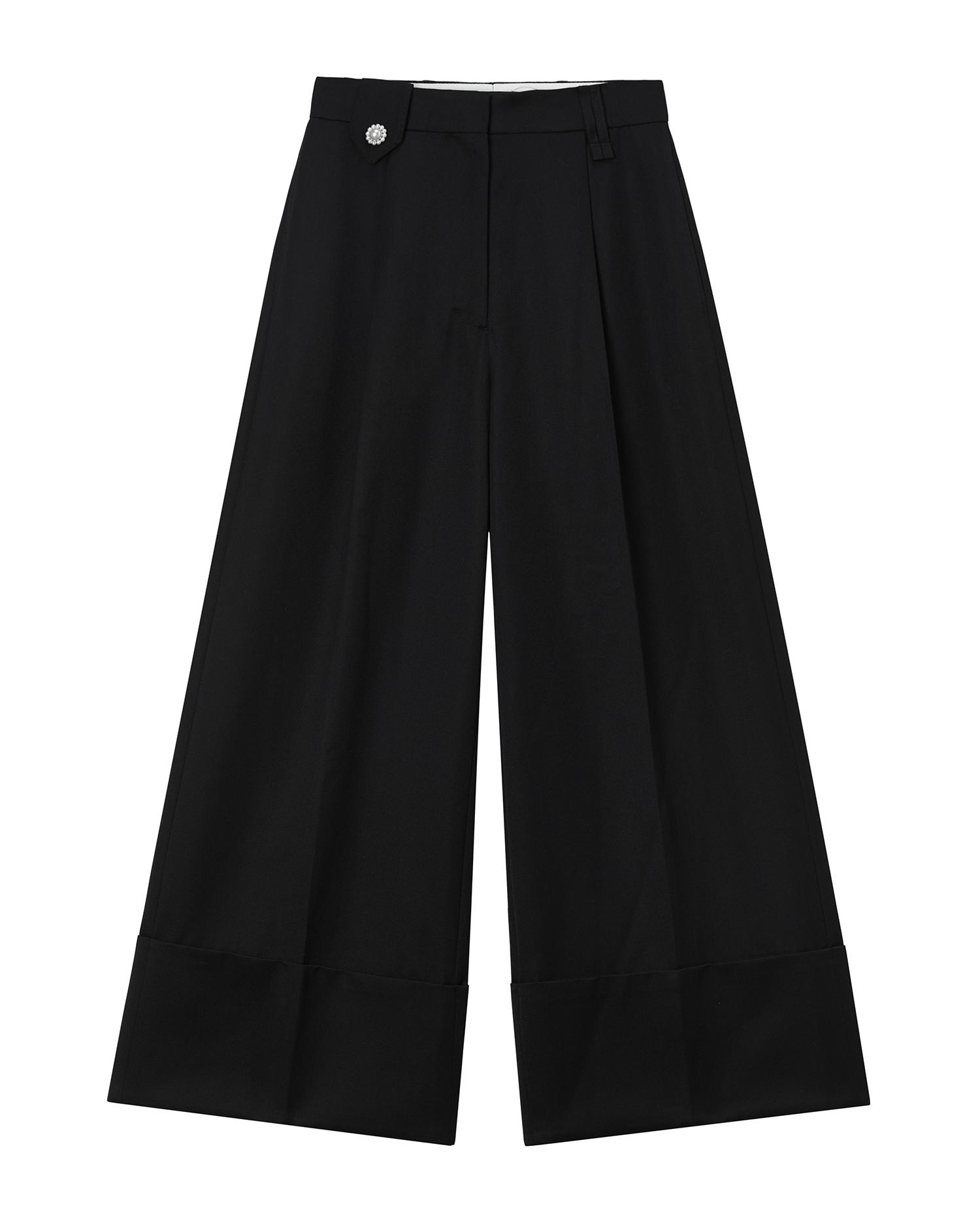 Wide leg belt loop tab pants by SIMONE ROCHA