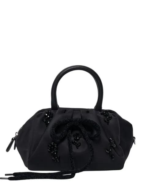 beaded-bow gathered shoulder bag by SIMONE ROCHA