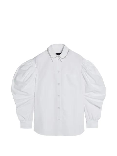 beaded draped-sleeve shirt by SIMONE ROCHA
