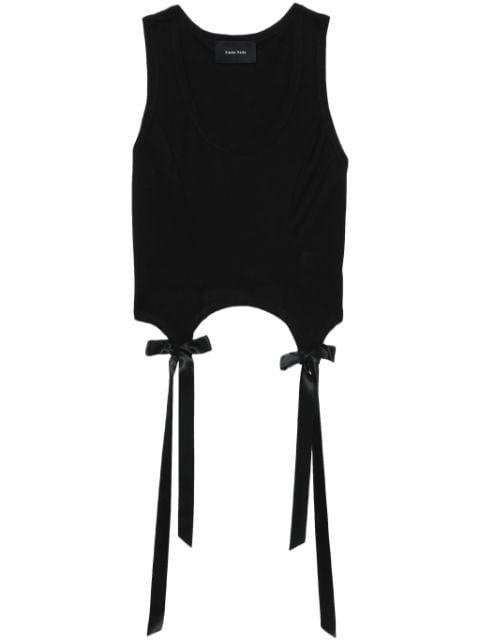 bow and ribbon-detail cotton vest by SIMONE ROCHA