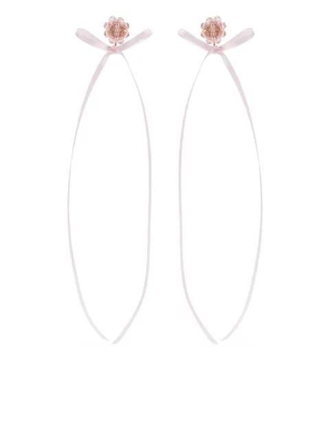 bow ribbon stud earrings by SIMONE ROCHA
