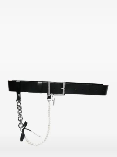 chain-pearl embellished belt by SIMONE ROCHA