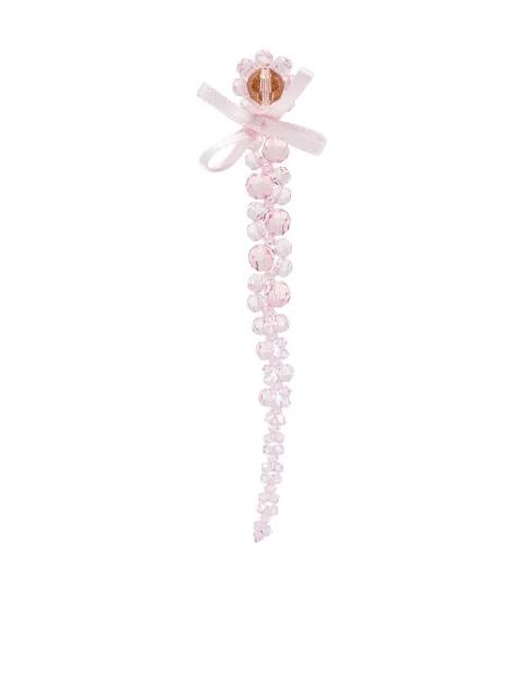crystal-beaded bow earrings by SIMONE ROCHA