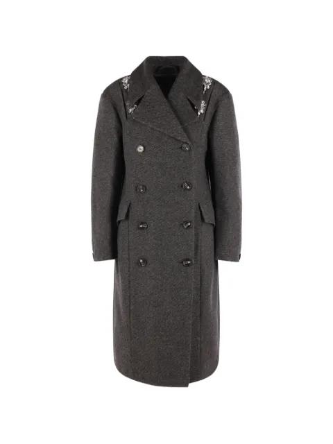 crystal-embellished double-breasted coat by SIMONE ROCHA