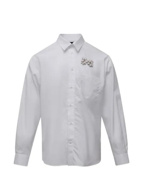 crystal-embellished poplin shirt by SIMONE ROCHA