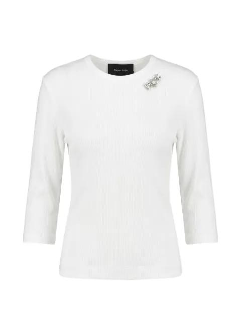 crystal-embellished ribbed T-shirt by SIMONE ROCHA