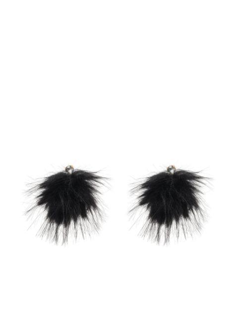 crystal pompom earrings by SIMONE ROCHA