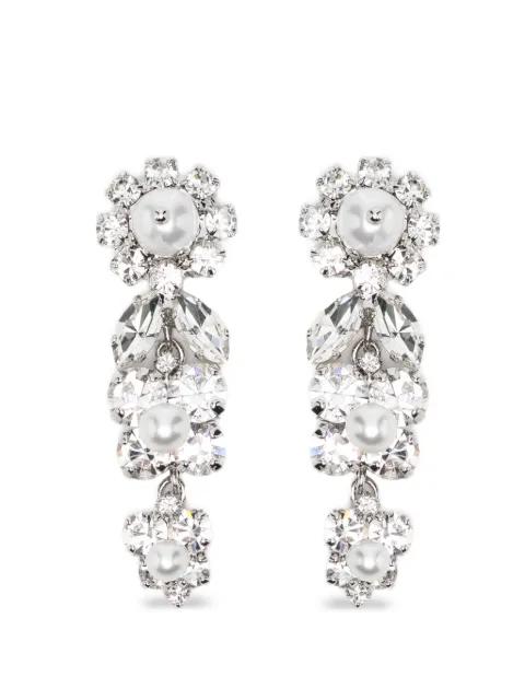 daisy-motif crystal drop earrings by SIMONE ROCHA