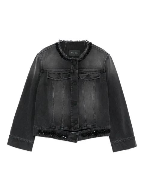 distressed beaded jacket by SIMONE ROCHA