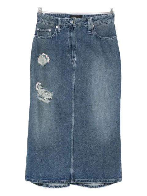 distressed-effect midi skirt by SIMONE ROCHA