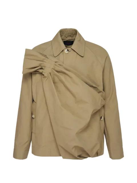 draped-detail raglan-sleeve shirt jacket by SIMONE ROCHA