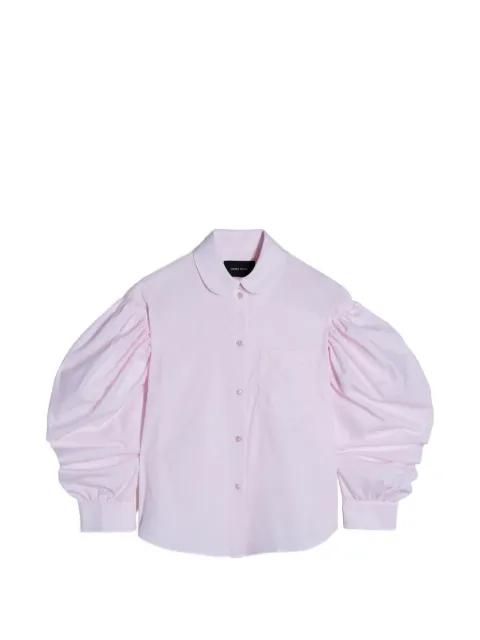 draped-sleeve round-collar shirt by SIMONE ROCHA