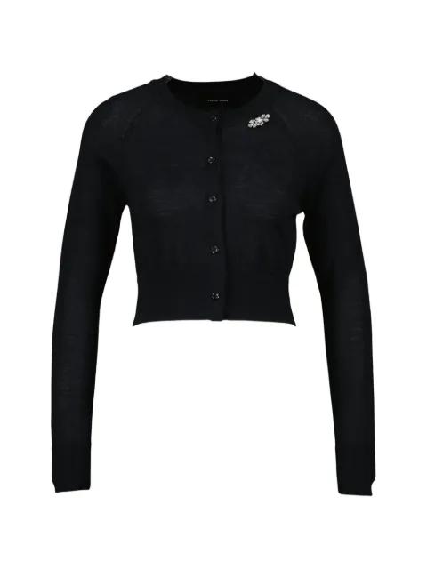 embellished cropped wool cardigan by SIMONE ROCHA