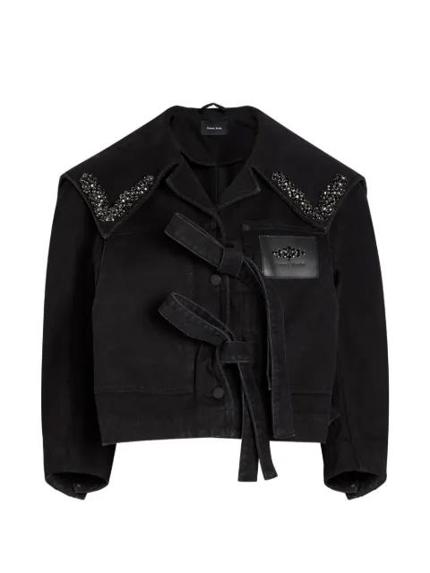 embellished tie-details jacket by SIMONE ROCHA