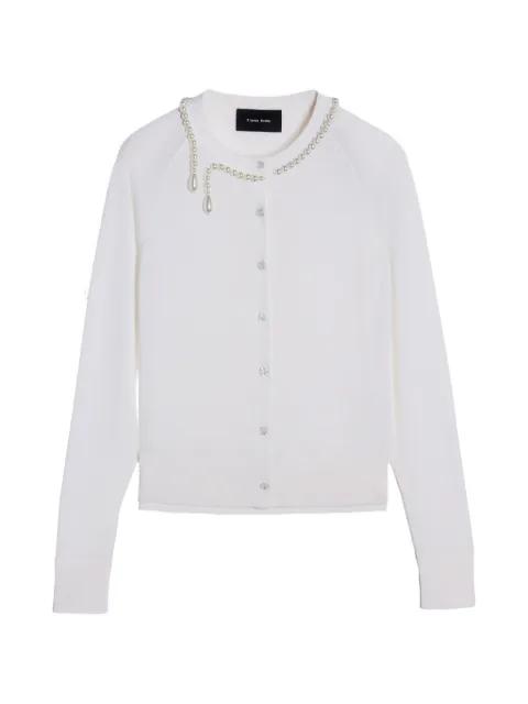 faux-pearl embellished cardigan by SIMONE ROCHA