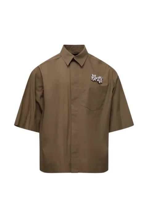floral-embellished short-sleeve shirt by SIMONE ROCHA