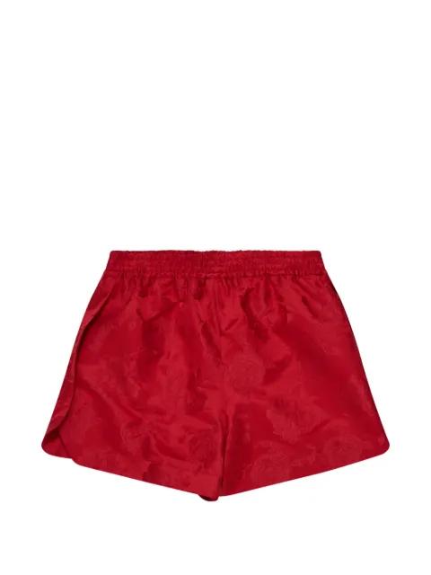 floral-jacquard elasticated-waist shorts by SIMONE ROCHA