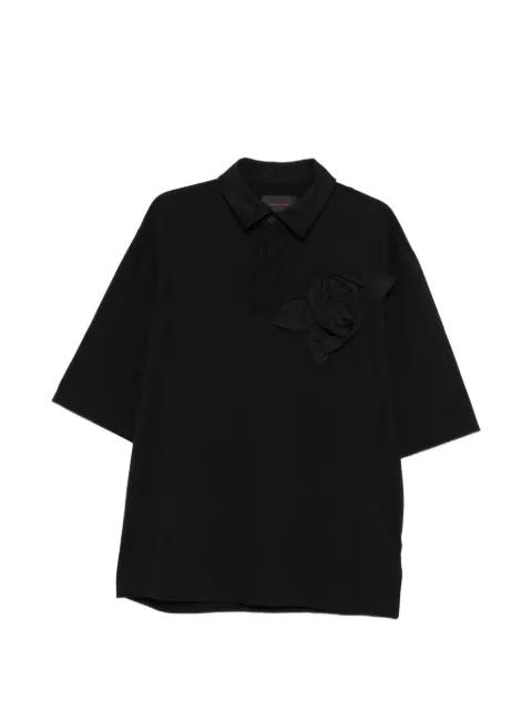 flower-appliqué polo shirt by SIMONE ROCHA