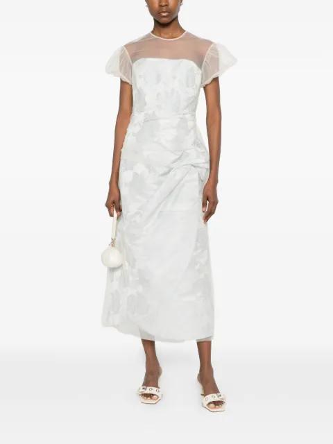 layered gathered midi dress by SIMONE ROCHA