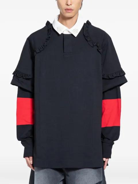 layered ruffled polo shirt by SIMONE ROCHA