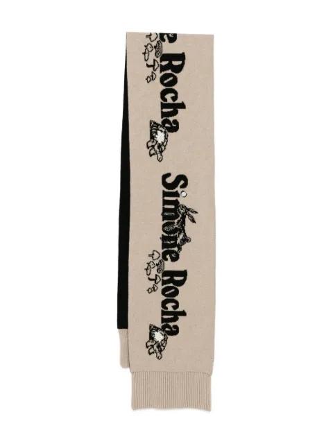 logo-printed scarf by SIMONE ROCHA