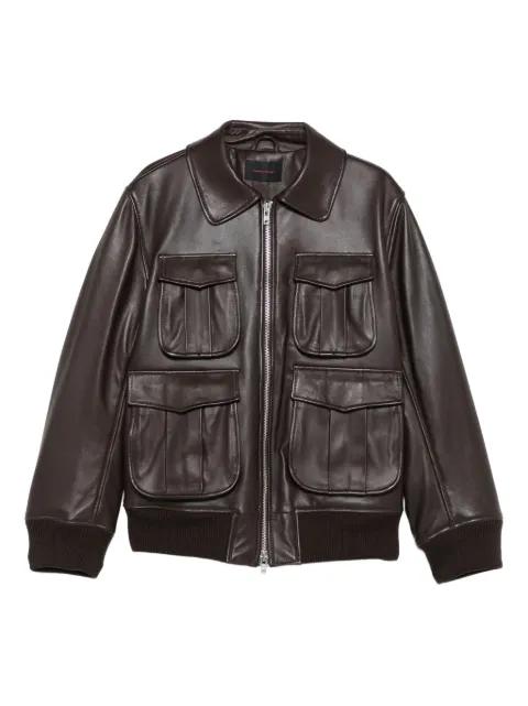 multiple-pocket lambskin leather jacket by SIMONE ROCHA