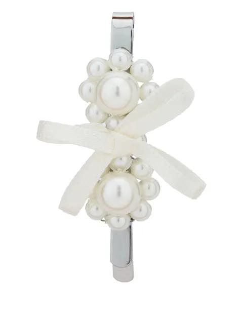 pearl bow hair clip by SIMONE ROCHA